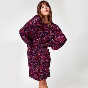 NWT Essentiel Antwerp Afford Long sleeve Printed Mini Dress Size EU 36 US 4 $289